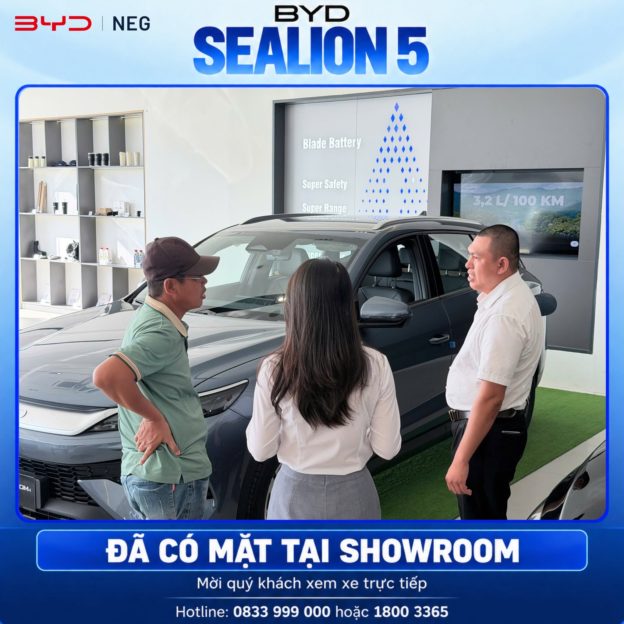 BYD SEALION 5 ĐÃ ĐỒNG LOẠT ĐỔ BỘ 5 SHOWROOM BYD NEG